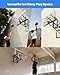 IGL Wall Mount Basketball Hoop, 52 Inch Wall Mounted Basketball Hoop Outdoor, 7.5-10 FT Adjustable Basketball Goal, Basketball Goal System with 18 Inch Pro Breakaway Rim, Reinforced Steel Bracket