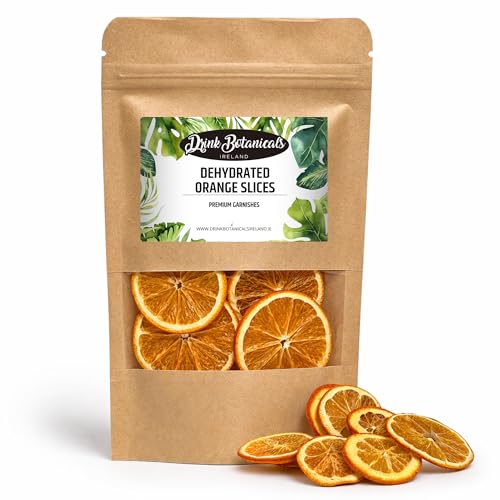 Dehydrated Dried Orange Slices Wheels | Approx 17+ Slices | 100% Natural | Sugar Free | Gluten Free | Dehydrated Orange Wheels for Cocktails Garnishes Deserts | Fruit Slice | 1.76 OZ | 50 Grams