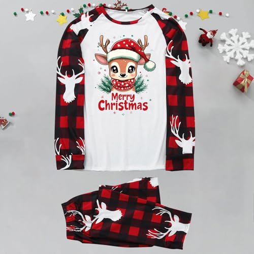 Christmas Pajamas for Family Funny Casual Long Sleeve Tops and Pants Fashion Graphic Print Holiday Xmas Pjs Sets2