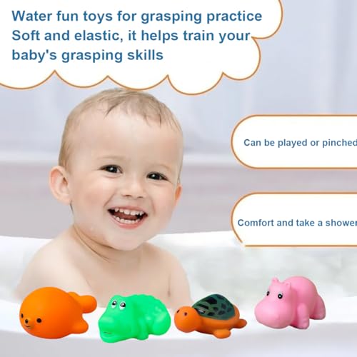 Baby Badespielzeug,12 Stück,Wasserspielzeug Kinder,Ozean Badewannenspielzeug Sandspielzeug,Bad-Schwimm-Spielzeug für Kleinkinder Jungen Mädchen 0 1 2 3 4 Jahre alt