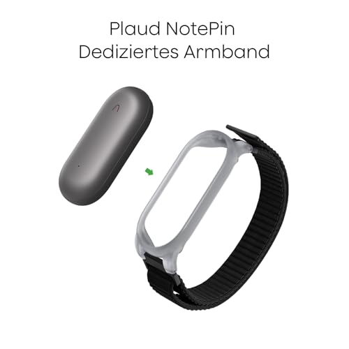 Plaud NotePin Armband, Verstellbares tragbares Band für den NotePin KI-Sprachrekorder, Atmungsaktives Nylonband mit Klettverschluss, Für 18,5-23,5 cm Handgelenke, NotePin KI-Sprachrekorder-Zubehör