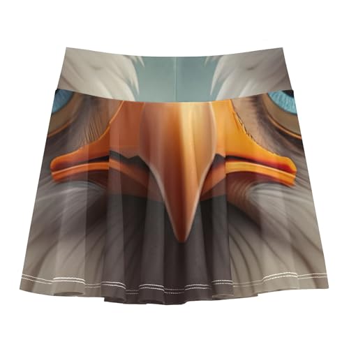 Joisal Navy Girls' Shorts Athletic Skorts Skirts with Shorts Flowy Skirt Cartoon Eyes 4t2