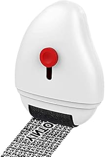 Identity Protection Roller Stamp with Cutting Tool Wide Rolling Theft Identity Prevention Stamp for Secure Confidential ID Blackout Security, Anti Theft and Privacy Safety (White)