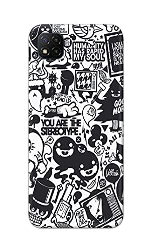 Image of Printed Hard Back Cover Case for Mi Poco C3 Back Cover (Mixed Cartoon) -1302