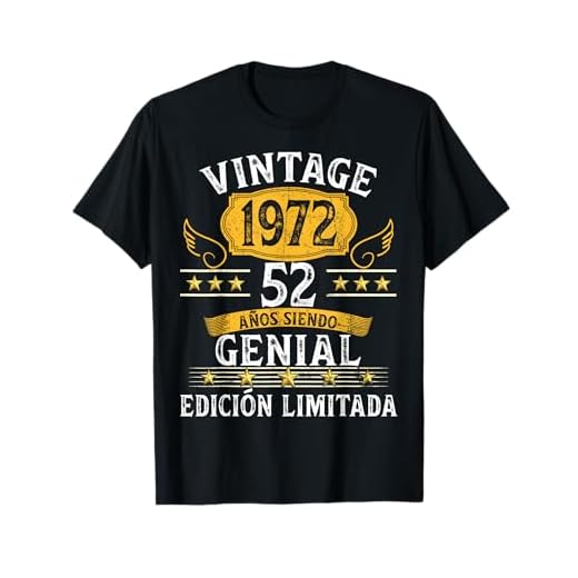 52 Cumpleaños 52 años hombre mujer retro vintage 1972 regalo Camiseta