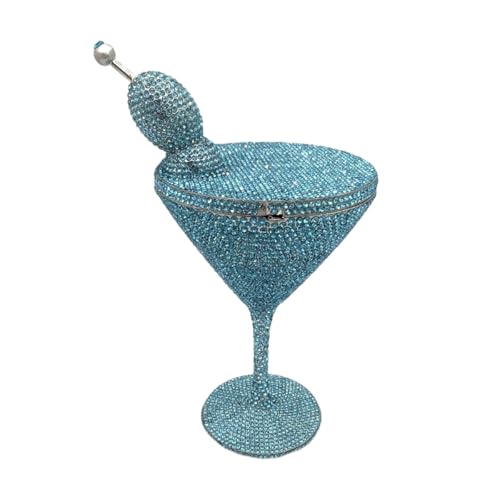 Image of Women Goblet Rhinestone Evening Bag Cocktail Cup Diamond Clutch Funny Crystal Prom Handbag Wedding Purse for Party | Women, Goblet, Rhinestone, Cocktail Cup, Diamond, Funny