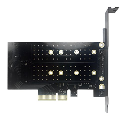 MICRO CONNECTORS M.2 NVMe + M.2 SATA 80mm SSD PCIe x4 Adapter with Heat Sink (PCIE-M20802HS) - Thumbnail 3
