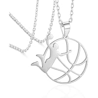 VASSAGO Collar con colgante de baloncesto para hombres y