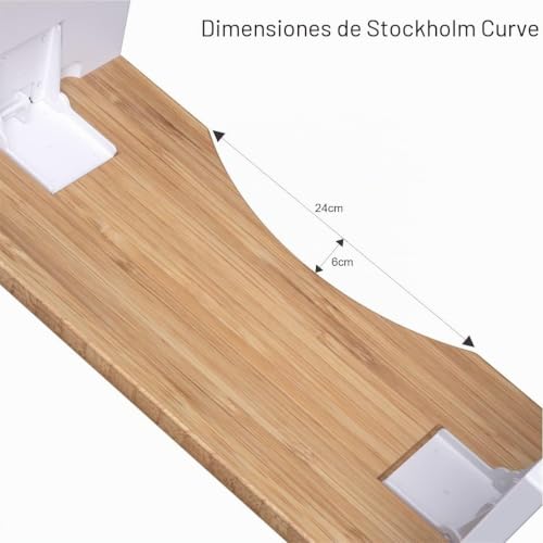 Squatty Potty Stockholm: taburete de baño plegable de madera de bambú 4