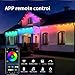 Clownya Permanent Outdoor Lights, Smart Outdoor LED String Lights,Christmas Lights RGB Color Changing,Scene Modes, IP67 Waterproof, App Control,Holiday, Party,Christmas Decorations (50FT)