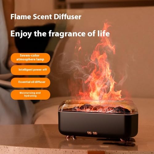 Diffuseur huiles essentielles flamme 7 couleurs 300 ml arrêt auto