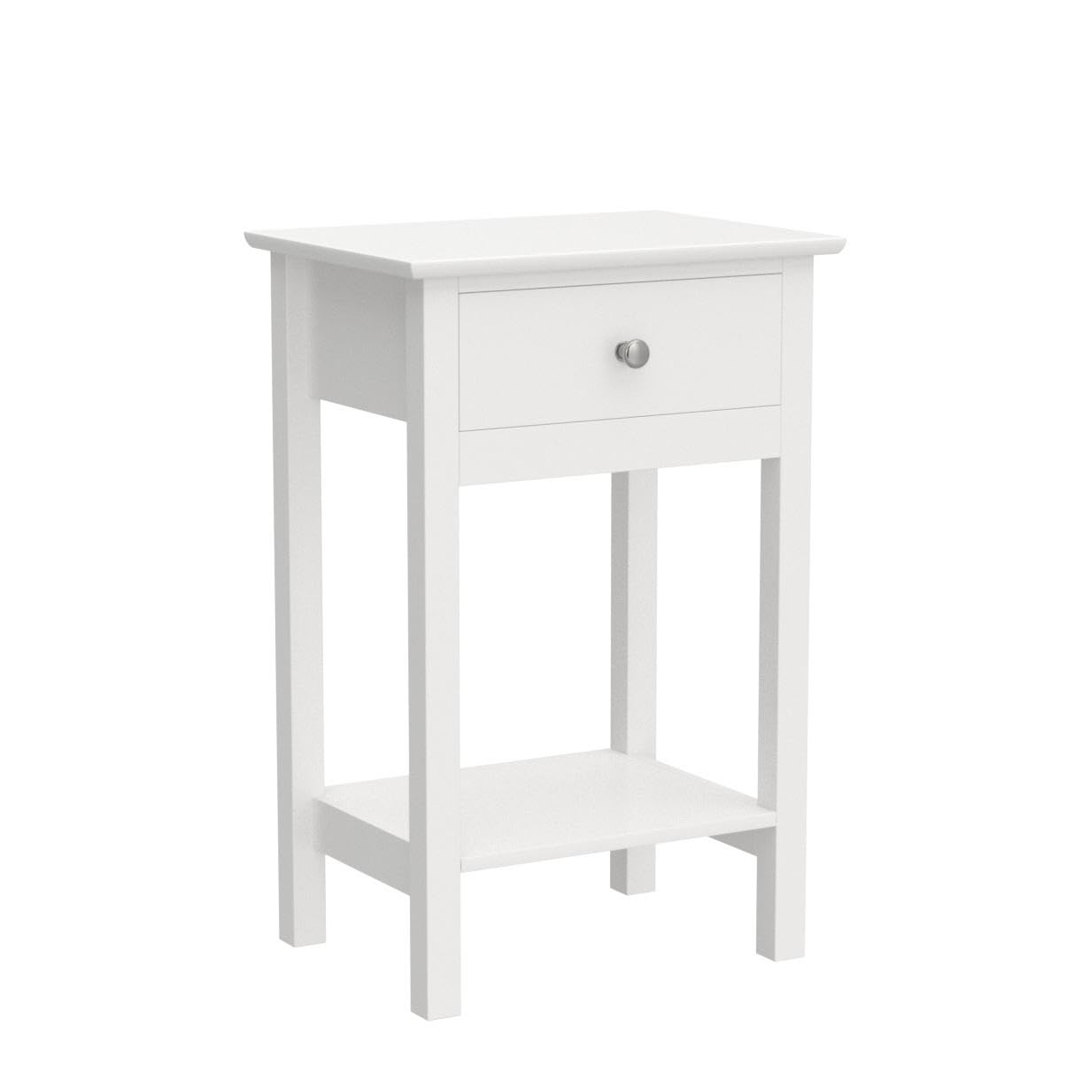 Yaheetech 2er Set Nachttisch Beistelltisch mit Schublade und Ablage Nachtkommode Moderner Telefontisch Cuchtisch aus MDF 40 x 30 x 61 cm, Weiß