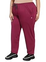 CUPID Plus Size Regular fit Plain Cotton Blend Sports n Gym Lowers, Trousers, Track Pant, Lounge n Night Wear, Pyjamas for Women n Girls - Purple, 5XL