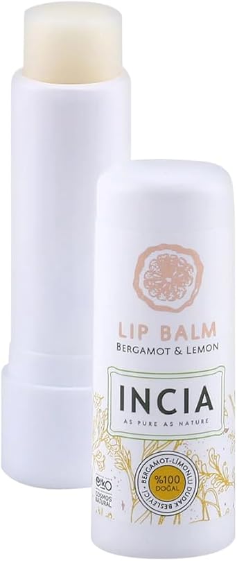 INCIA%100 Doğal Dudak Besleyici Bergamot & Limon Bitkisel Nemlendirici Dudak Bakım Kremi 6 gr