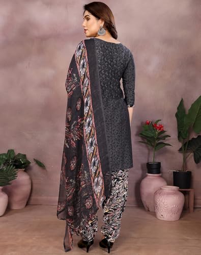 Image of Yashika Unstiched Crepe dress materials | Crepe Salwar Suit for women with dupatta | suit material for women unstitched