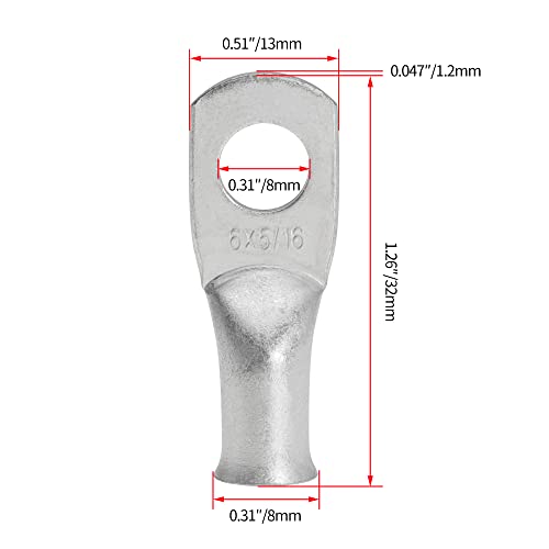 Câble De Batterie 4/0 AWG - Cuivre étamé, Avec Cosse à Oeillet 5/16" - Lot De 10