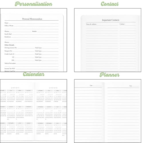 Image of FONSIE Diary journal for Girls and Women Rulled | pen holder | bookmark | Daily planner (8.27 inch * 5.7 inch inches).