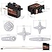 DSPOWER 2PCS 17G RC Micro Servo, Waterproof RC Mini Digital Servo Motor with 25T Servo Horn for 1/18 1/16 1/14 RC Car Tank Boat Fixed-Wing Helicopter Airplane Robot Toy