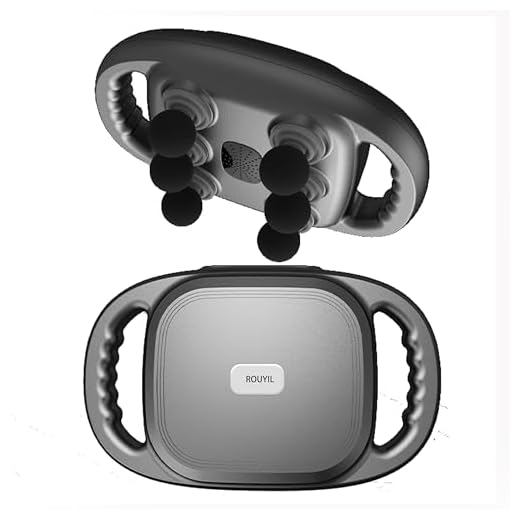ROUYIL Pistola de massagem de 6 cabeças, massageador portátil profissional com 9 modos e intensidades ajustáveis, bateria grande de 2000 mAh, para costas/pernas/cintura/HIPS relaxamento muscular de