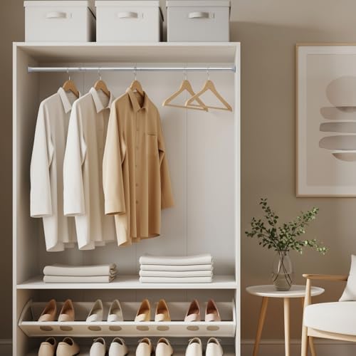 Image of MEXAU 1 Pack Silver Spring Tension Curtain Rods 16-37 Inch Small Shower Rod
