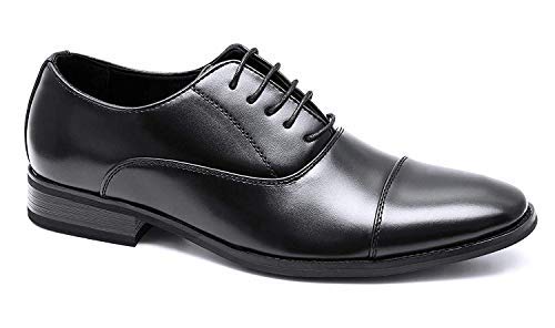 Chaussures de cérémonie Evoga pour homme au fini vernis noir au design chic classique