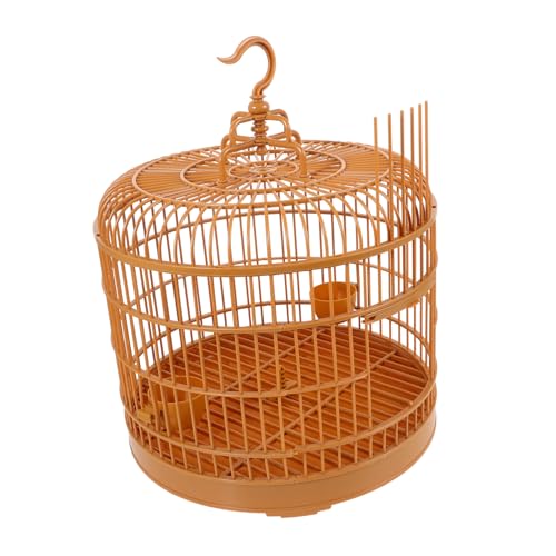 LIGHTAOTAO Jaula para Pájaros Redonda Colgante Resistente y Práctica Diseño Estilizado con Puerta para Pequeñas Mascotas y Decoración de Jaulas para Pájaros