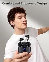 TAGRY Bluetooth Headphones True Wireless Earbuds 60H Playback LED Power Display Earphones with Wireless Charging Case IPX5 Waterproof in-Ear Ear buds with Mic for TV Smart Phone Laptop Computer Sports — image 2