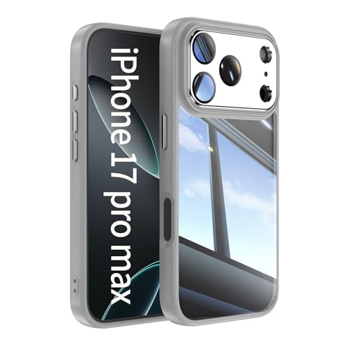 Coque iPhone 17 Pro Max résistant aux chocs silicone gris