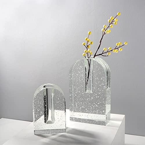 Vase moderne transparent bubble crystal de 15cm pour décoration florale - 7