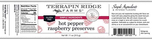 Hot Pepper Raspberry Preserves by Terrapin Ridge Farms – One 11 oz Jar