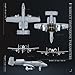 HANGHANG 1/100 A-10 Thunderbolt II Warthog Attack Plane（Painted Version） Metal Fighter Military Model Diecast Plane Model for Collection and Displays