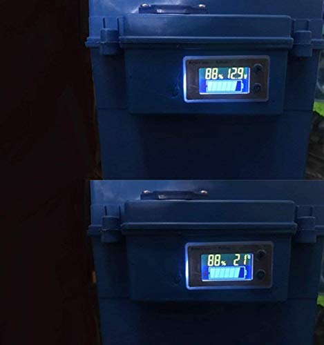 Multifunctional 10-100V Lcd Battery Capacity Monitor Gauge Meter Voltmeter With Temperature Display #TOP4