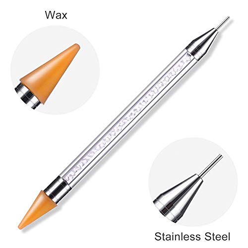 image for Vikerer 2 Pack Rhinestone Picker, Diamond Painting Dotting Pen Dual-en