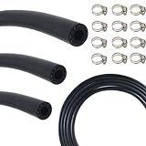 Fuel Line Hose Kit 10FT 3PCS With 30Pcs Clamps,3/8