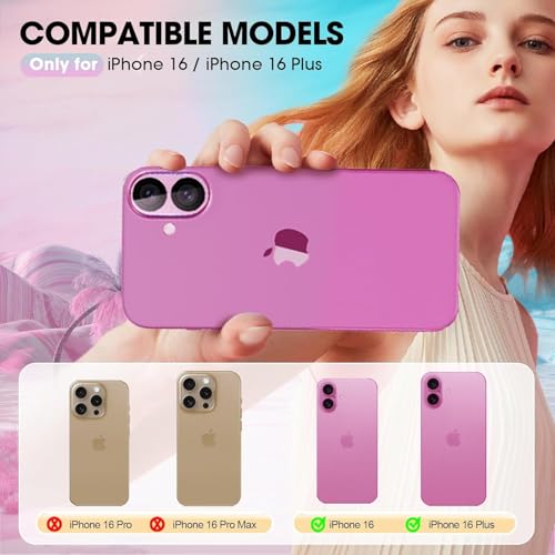 Image of 2 Pack Camera Lens Protector Compatible for iPhone 16 ＆16 Plus, 9H Hardness Tempered Glass Camera Cover, Ultra HD, Anti-Scratch, Case Friendly