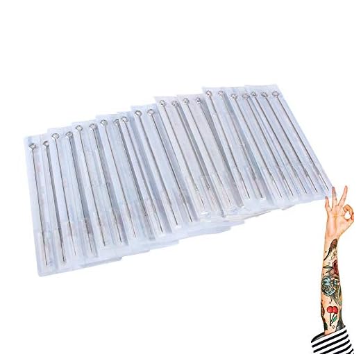 Agujas de tatuaje, agujas de tatuaje preesterilizadas surtidas, forro redondo para máquina de tatuaje, kit de tatuaje y suministros, tamaño mixto 1RL 3RL 5RL 7RL 9RL (50 piezas) por Filfeel