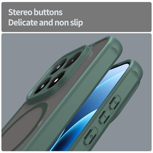 Image of Compatible with Xiaomi 17 Case Cover,Compatible with MagSafe,Anti-Fall,Compatible with Xiaomi 17 5G 25113PN0EC Cell Protective Phone Case Green