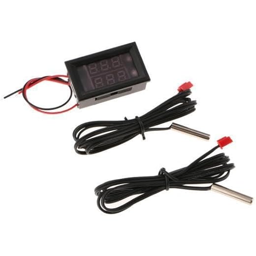 Dual Display Digital Thermometer NTC Metal Probe