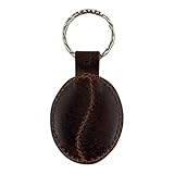 Hide & Drink, Roasted Coffee Bean Keychain Handmade from Full Grain Leather - Bourbon Brown