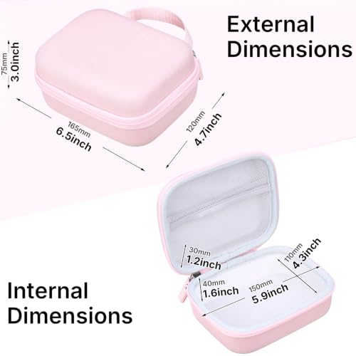 Image of Case for Nelko Photo Printer PP01 Color Mini Portable Printer - Hard Travel Protective Carrying Storage Bag, Box Only (Pink)