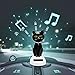 Black Solar Cat Dancing Cat Figure Car Ornament,Dancing Ornaments Solar Powered Car Dashboard Interior Decoration Desktop Decor Gift Window Party Car Desk Home，Learning and Education