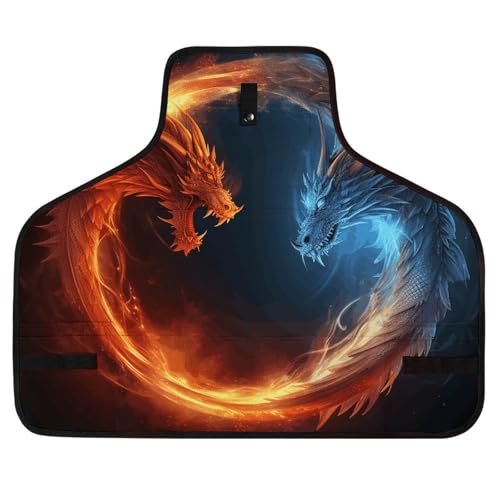 Delantal de trabajo con diseño Fire And Ice Dragons miniatura 1