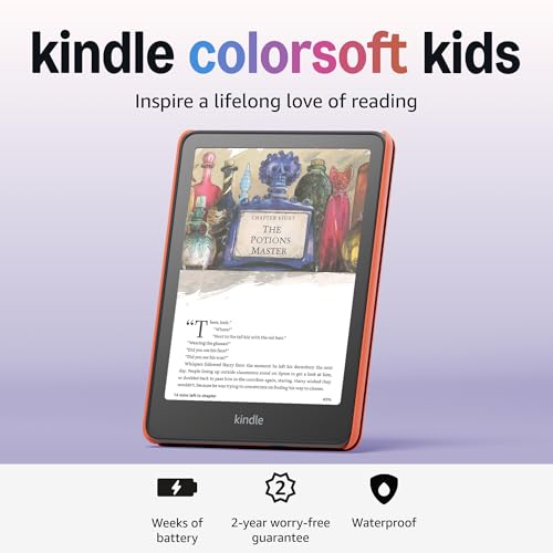 Image of Amazon Kindle Colorsoft Kids 16 GB (newest model) - Lightweight, compact, and designed for reading-no apps, videos, or games. - with cover, Starlight Reading