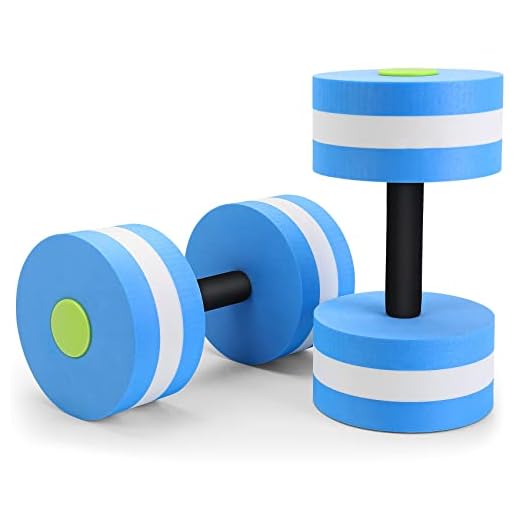 Aquatic Dumbells, 2PCS Water Aerobic Exercise Foam Dumbbell Pool Resistance, Detachable Water Aqua Fitness Barbells Hand Bar Exercises Equipment for Weight Loss