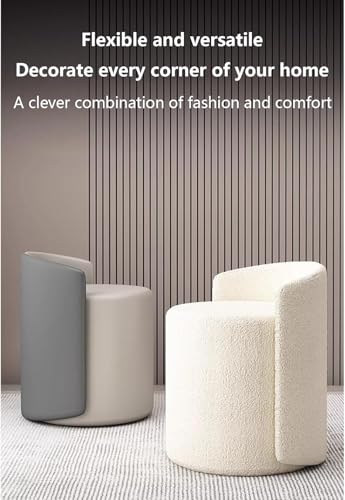 Chaise de vanité de maquillage off-white 37x55 cm | Tabouret de coiffeuse confortable - 7