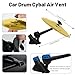 Car Drum Cymbal Air Vent Mini Drum Crash Cymbal for Music Lovers, Car Crash Cymbal, Universal Fit Vehicles (Gold)