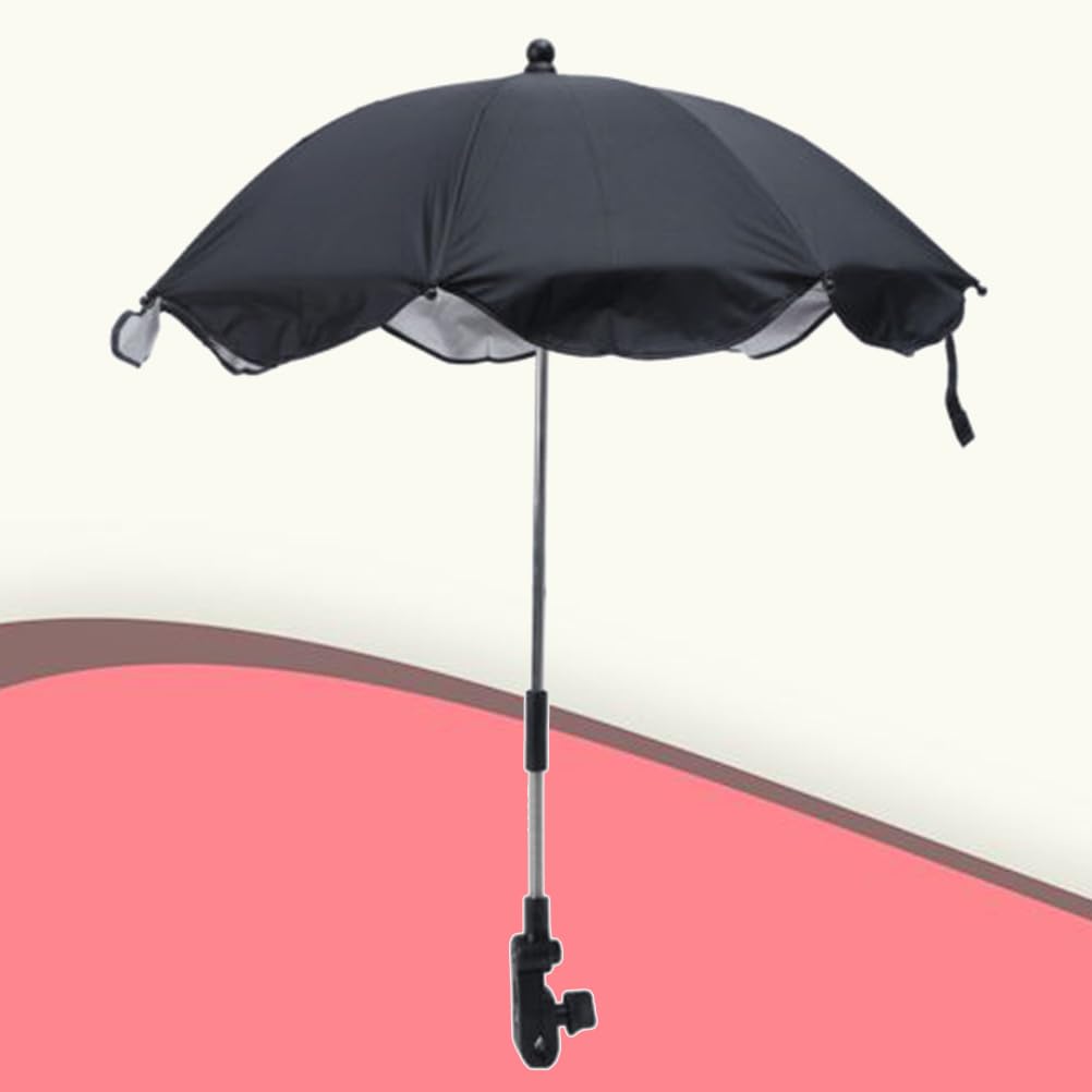 Umbrella Stroller, Baby Stroller Parasol, 360 Degree Adjustable UV Protection Sun Shade, Waterproof Umbrella for Trolley, Bike, Wheelchair, Beach Chair