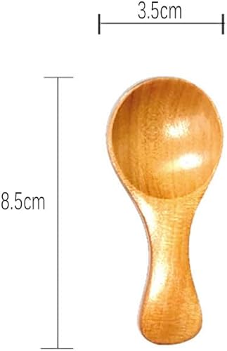 Miniatura 4 de 2 mini cucharas de madera con mango corto, perfecto para pequeños frascos de mermelada especias, condimentos, azúcar, miel, café, té, mostaza,