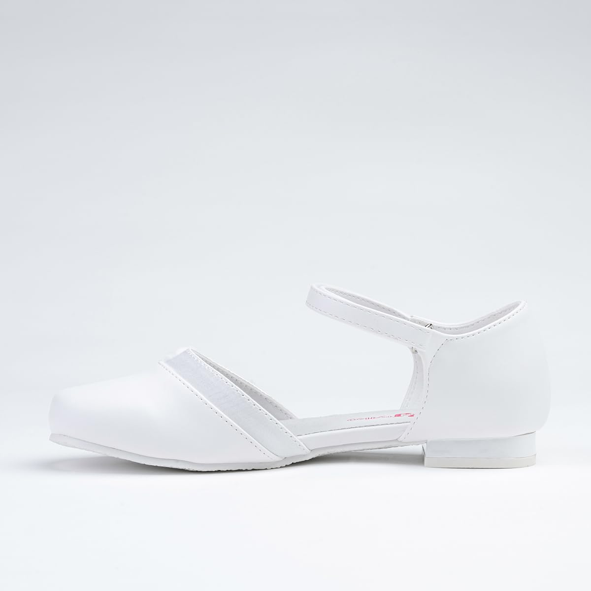 WK Mädchen Klettverschluss Halbschuhe mit Lederinnensohle | Kommunion | Elegant | Für eine kleine Prinzessin |
