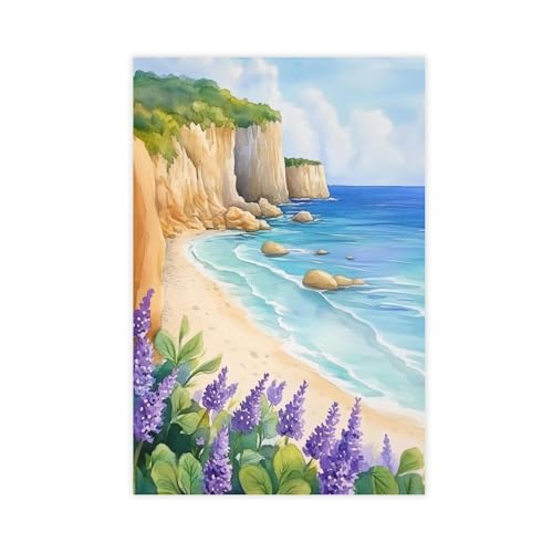 Bahia De Las Aguilas impression sur toile aquarelle de haute qualité 60 x 90 cm